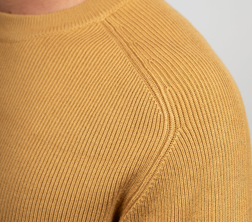 Maglione viscosa costa inglese GIANNI LUPO - SENAPE GL35213GZ