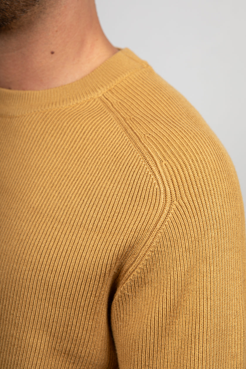 Maglione viscosa costa inglese GIANNI LUPO - SENAPE GL35213GZ