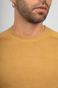 Maglione viscosa costa inglese GIANNI LUPO - SENAPE GL35213GZ