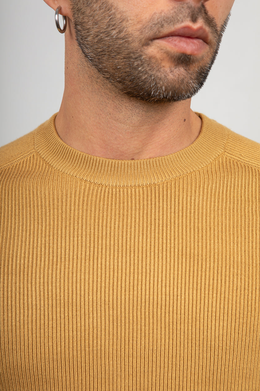 Maglione viscosa costa inglese GIANNI LUPO - SENAPE GL35213GZ