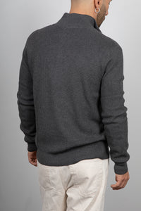 Maglione full zip GIANNI LUPO - DARK GREY GL35152GZ