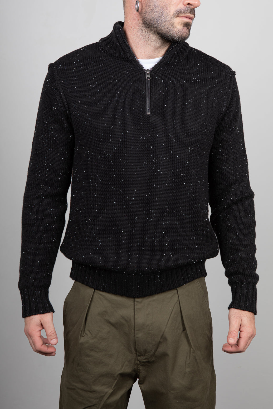 Maglione half zip INDICODE - NERO 35-862