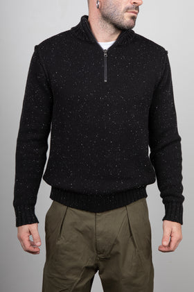 Maglione half zip INDICODE - NERO 35-862