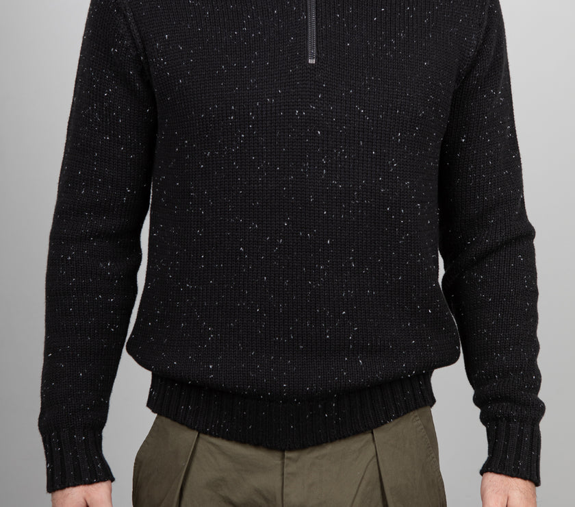 Maglione half zip INDICODE - NERO 35-862