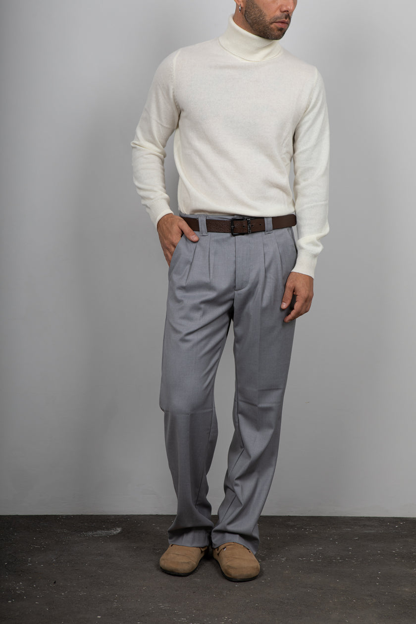 Maglione collo alto cachemire GIANNI LUPO - PANNA GL387S