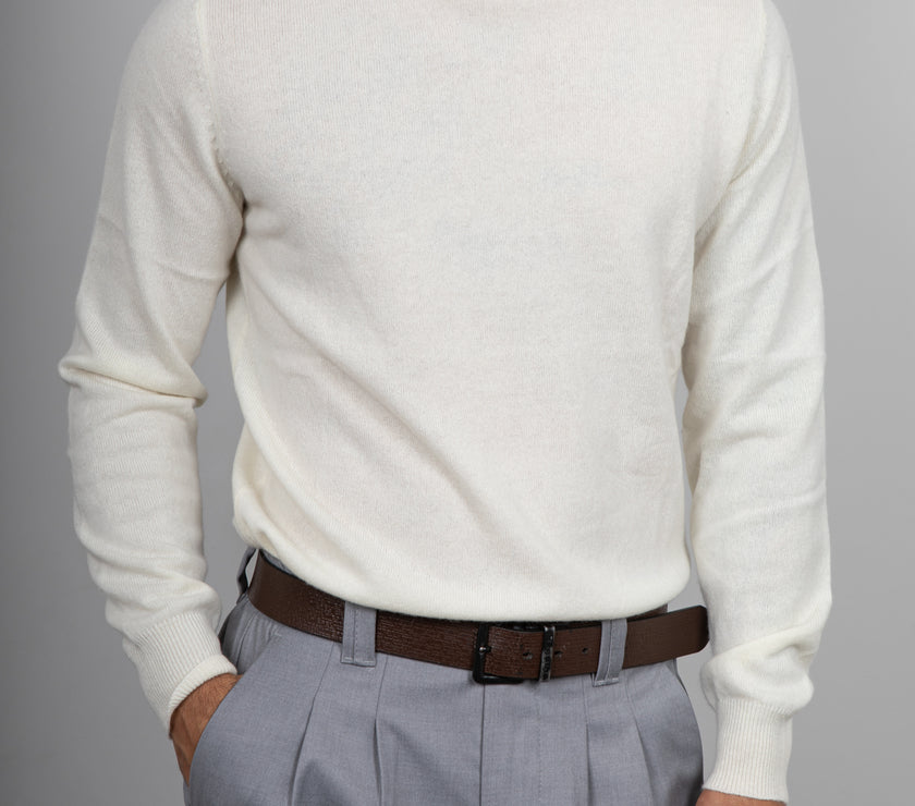 Maglione collo alto cachemire GIANNI LUPO - PANNA GL387S