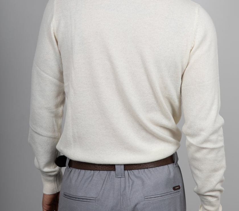 Maglione collo alto cachemire GIANNI LUPO - PANNA GL387S