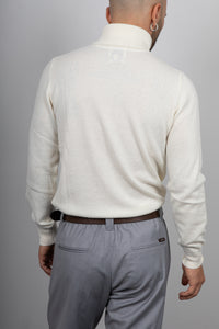 Maglione collo alto cachemire GIANNI LUPO - PANNA GL387S