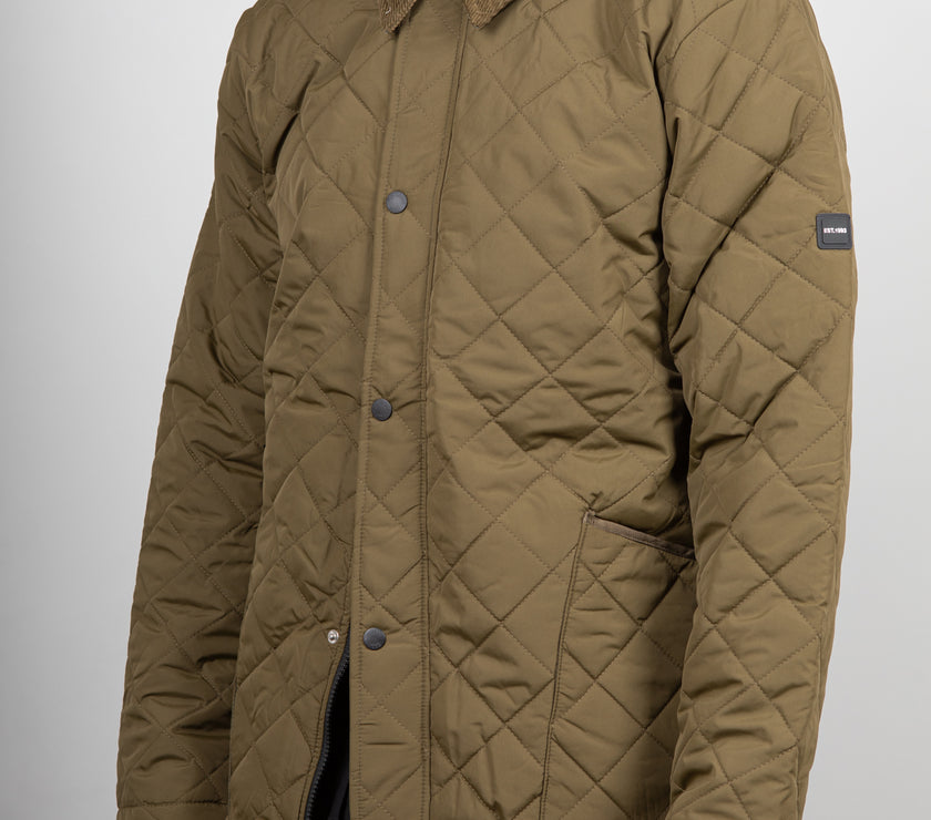 Giacca trapuntata INDICODE - DARK OLIVE 15-987