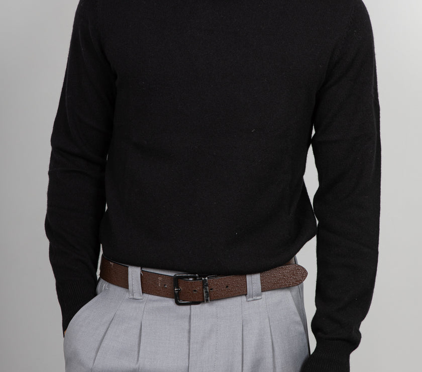 Maglione collo alto cachemire GIANNI LUPO - nero GL387S