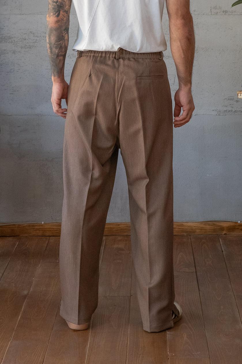 Pantalone palazzo NJB - MARRONE BEK