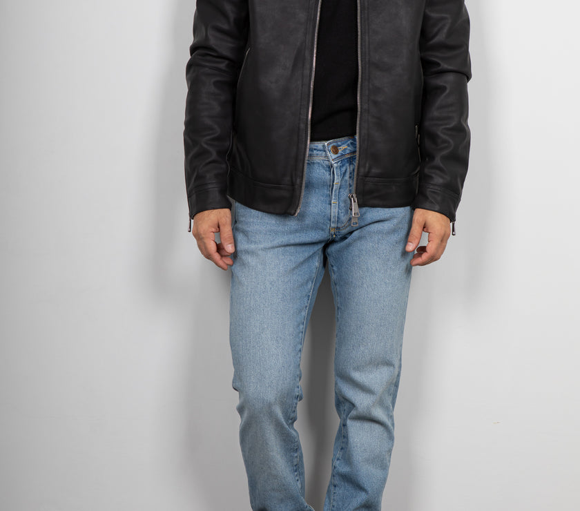 Biker ecopelle GIANNI LUPO - NERO GL9808