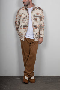 Giacca camicia etnica TELAMIRA - BEIGE RTC012