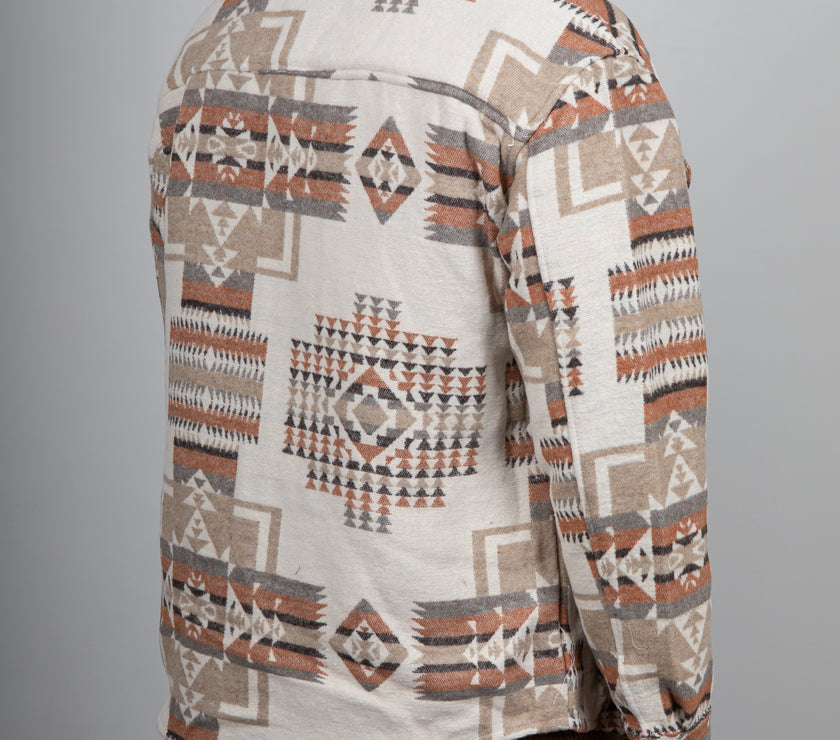 Giacca camicia etnica TELAMIRA - BEIGE RTC012