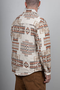 Giacca camicia etnica TELAMIRA - BEIGE RTC012