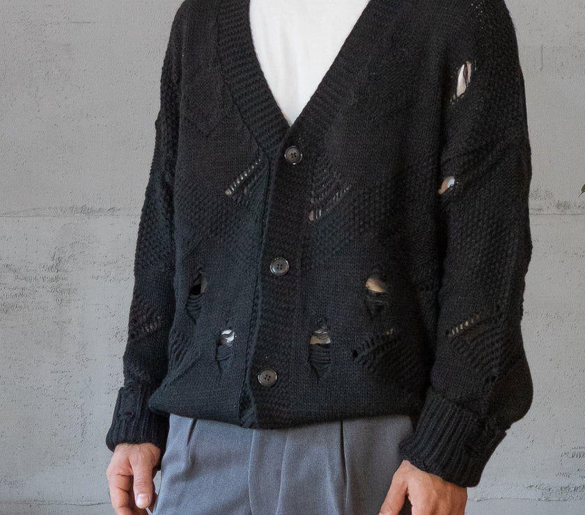 Cardigan rotture - NJB NERO 8113