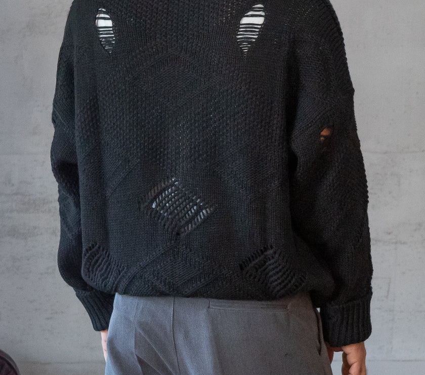 Cardigan rotture - NJB NERO 8113