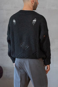 Cardigan rotture - NJB NERO 8113