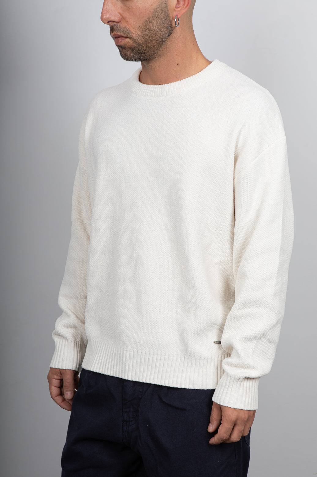 Maglione in ciniglia GIANNI LUPO - PANNA GL525S