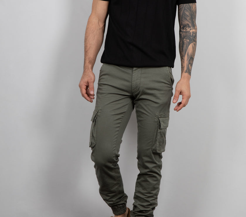 Pantalone cargo SQUAD2 - MILITARE ARGENTATI