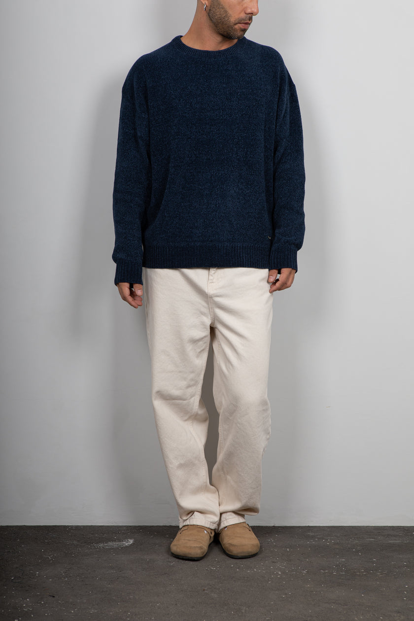Maglione in ciniglia GIANNI LUPO - BLU GL525S