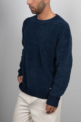 Maglione in ciniglia GIANNI LUPO - BLU GL525S