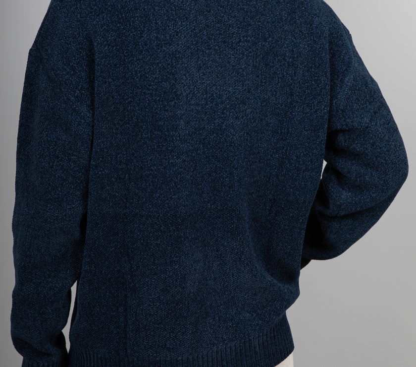 Maglione in ciniglia GIANNI LUPO - BLU GL525S