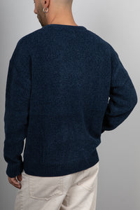 Maglione in ciniglia GIANNI LUPO - BLU GL525S