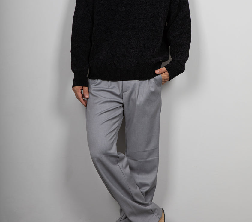 Maglione in ciniglia GIANNI LUPO - NERO GL525S