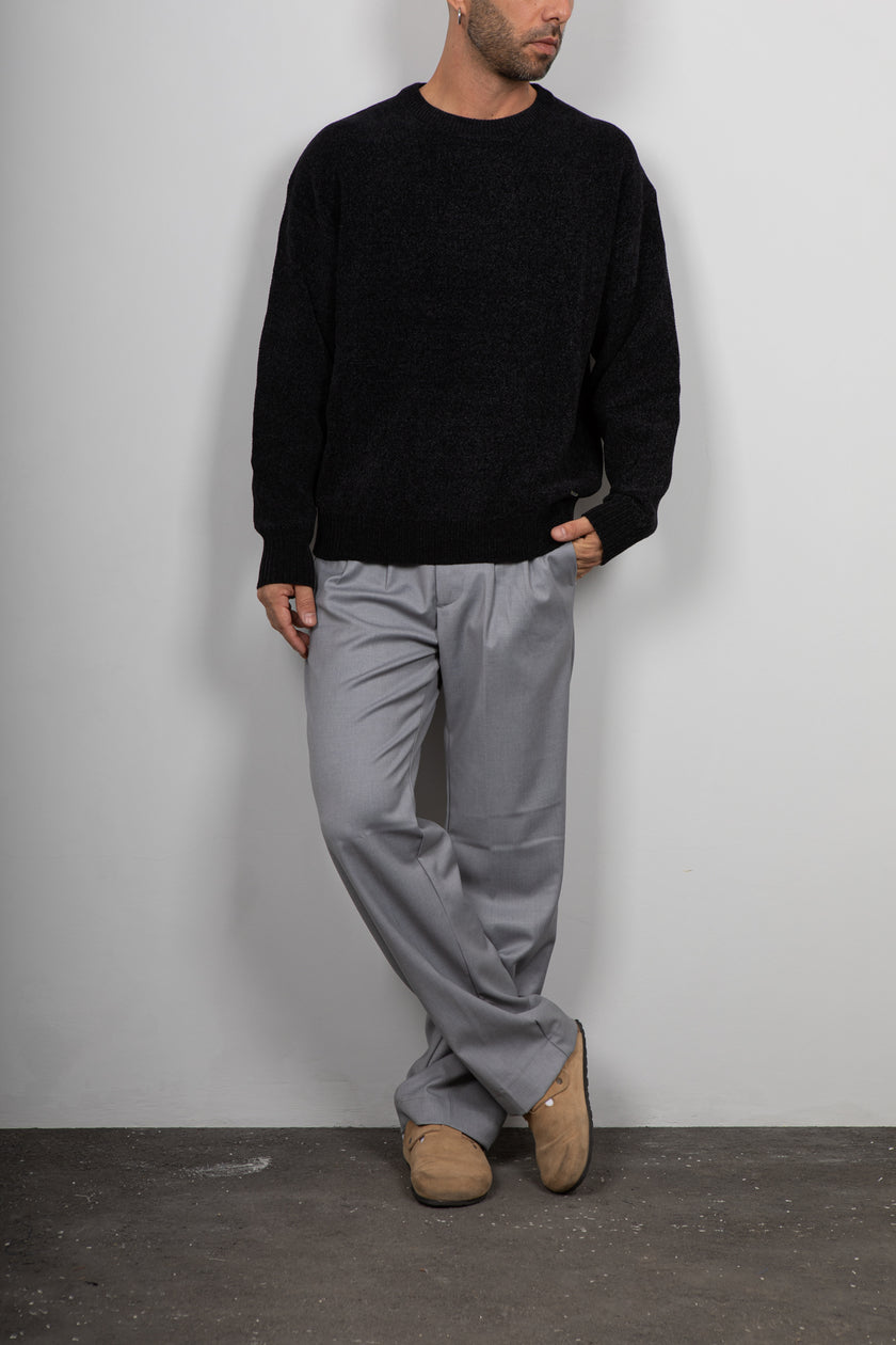 Maglione in ciniglia GIANNI LUPO - NERO GL525S