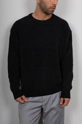 Maglione in ciniglia GIANNI LUPO - NERO GL525S