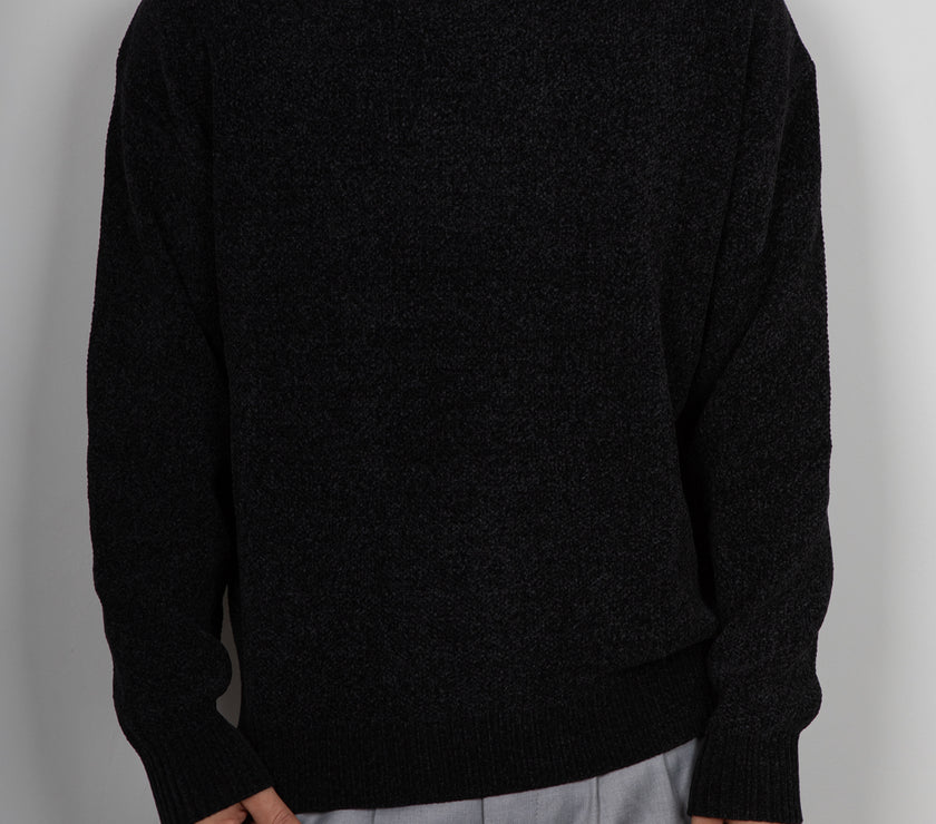 Maglione in ciniglia GIANNI LUPO - NERO GL525S