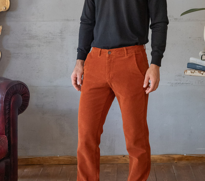Pantalone velluto SQUAD2 - TERRACOTTA REE