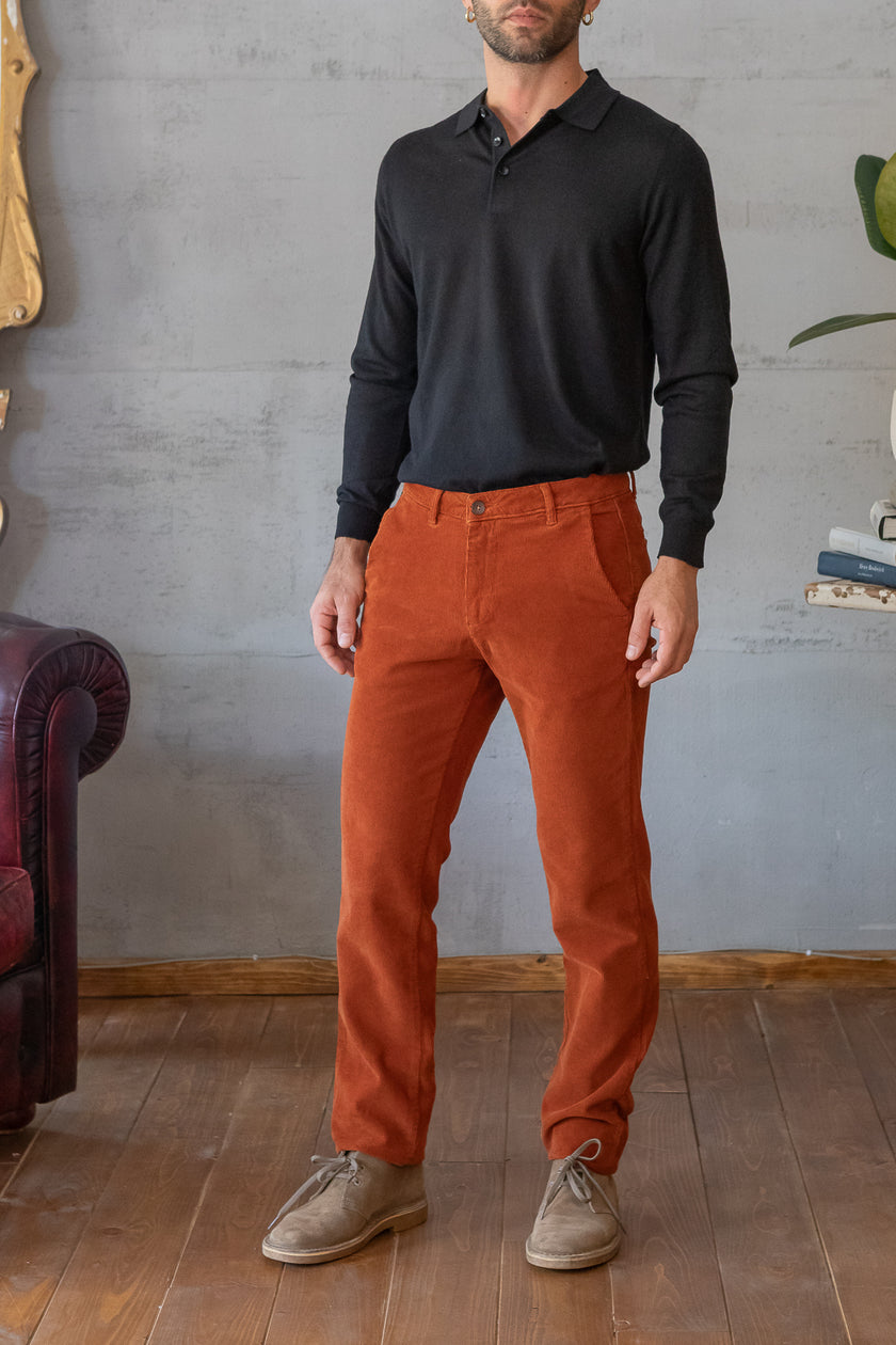 Pantalone velluto SQUAD2 - TERRACOTTA REE