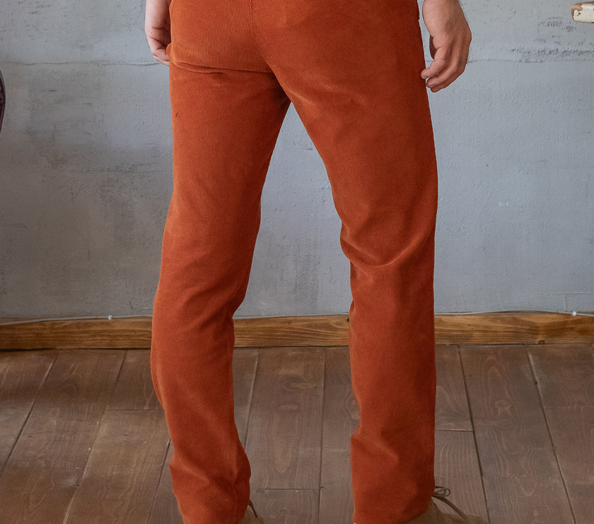 Pantalone velluto SQUAD2 - TERRACOTTA REE