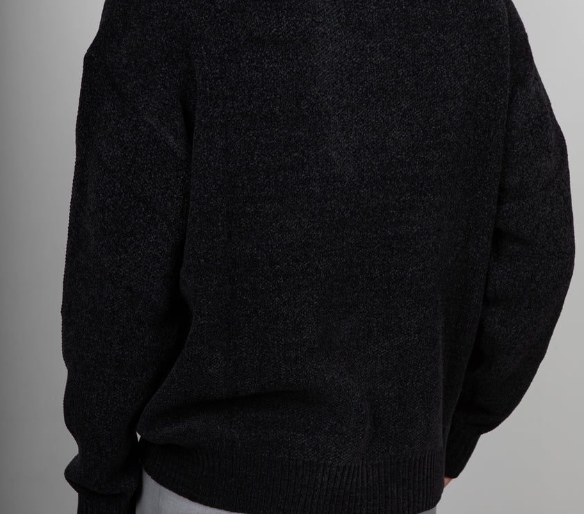 Maglione in ciniglia GIANNI LUPO - NERO GL525S