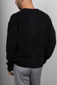 Maglione in ciniglia GIANNI LUPO - NERO GL525S