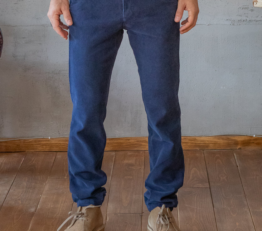 Pantalone velluto SQUAD2 - NAVY REE