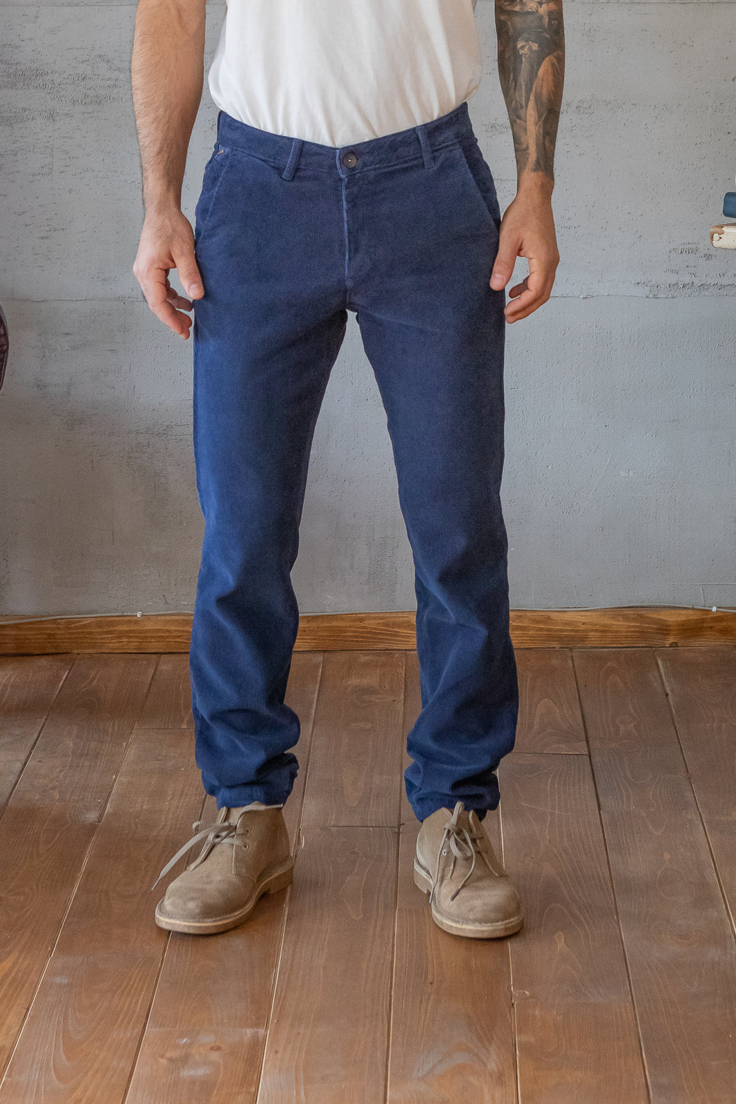 Pantalone velluto SQUAD2 - NAVY REE
