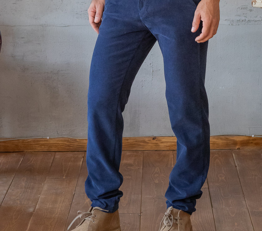 Pantalone velluto SQUAD2 - NAVY REE