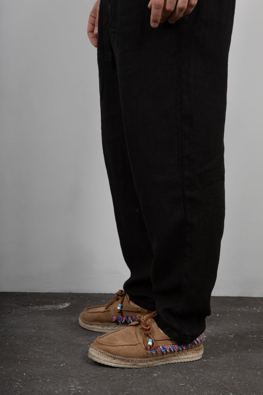 BERNA trousers 100% LINEN-WALNUT 243422