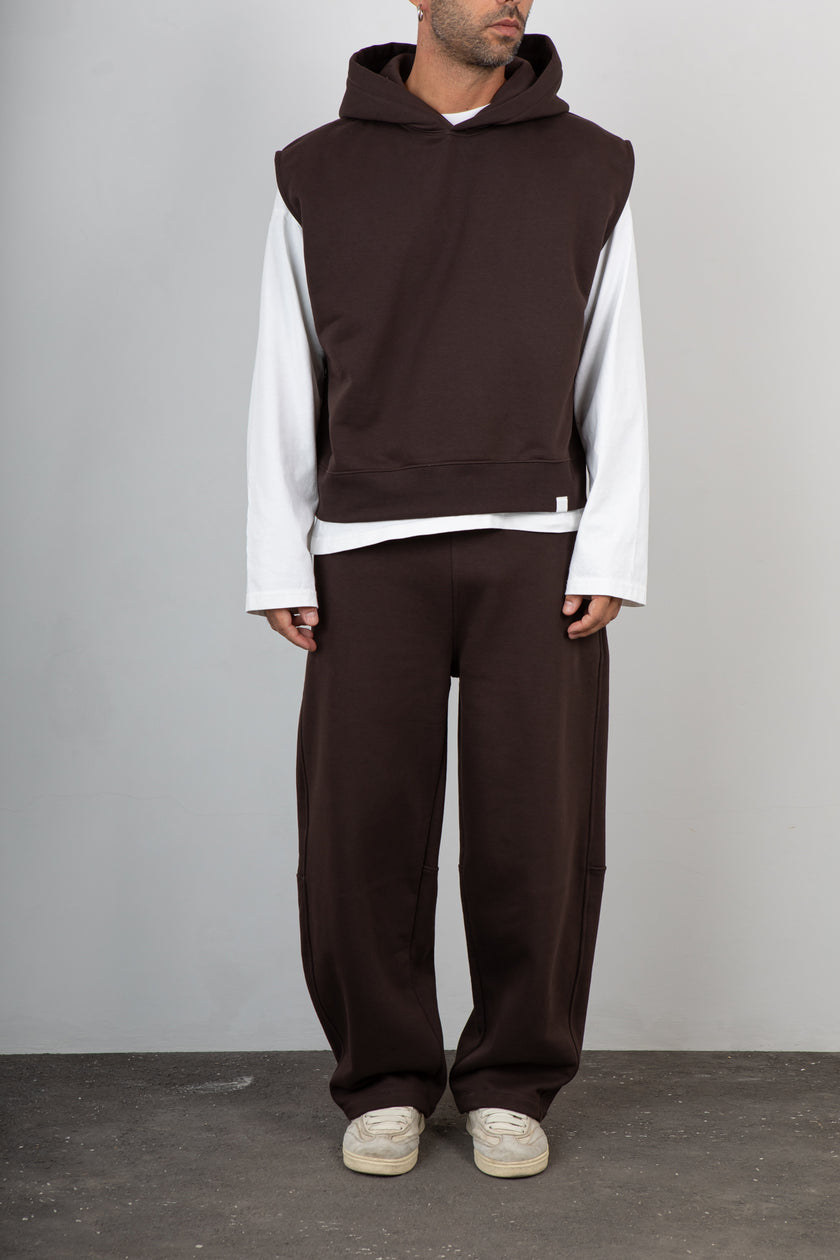 Pantalone baloon in felpa WOC - SALINAS CIOCCOLATO