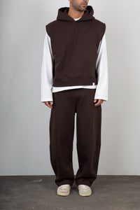Smanicato in felpa WOC - MILLER CIOCCOLATO