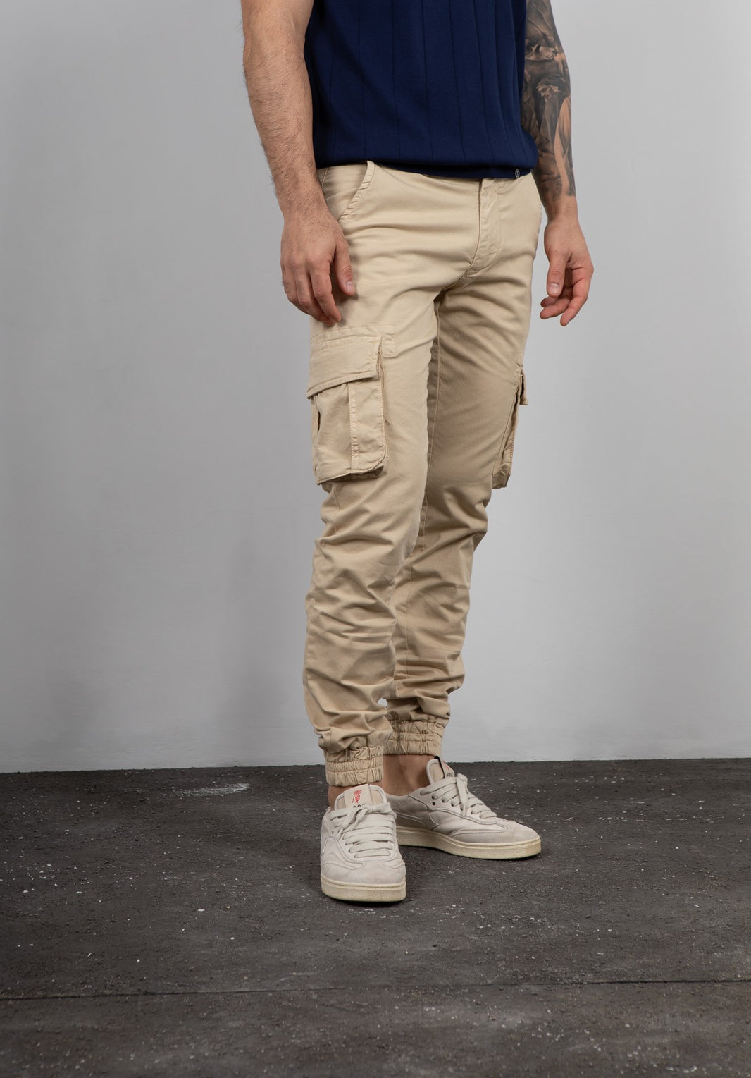 Pantalone cargo SQUAD2 - CREMA ARGENTATI