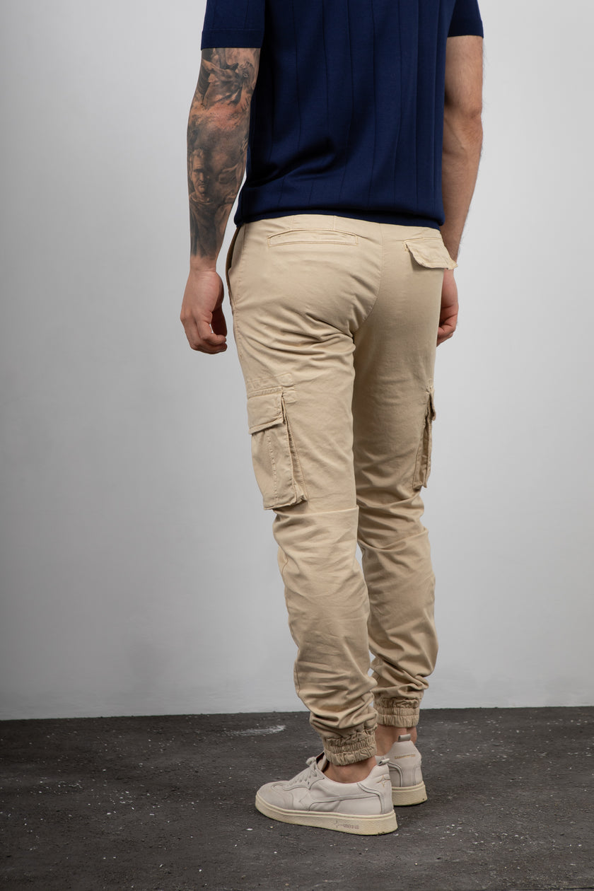 Pantalone cargo SQUAD2 - CREMA ARGENTATI