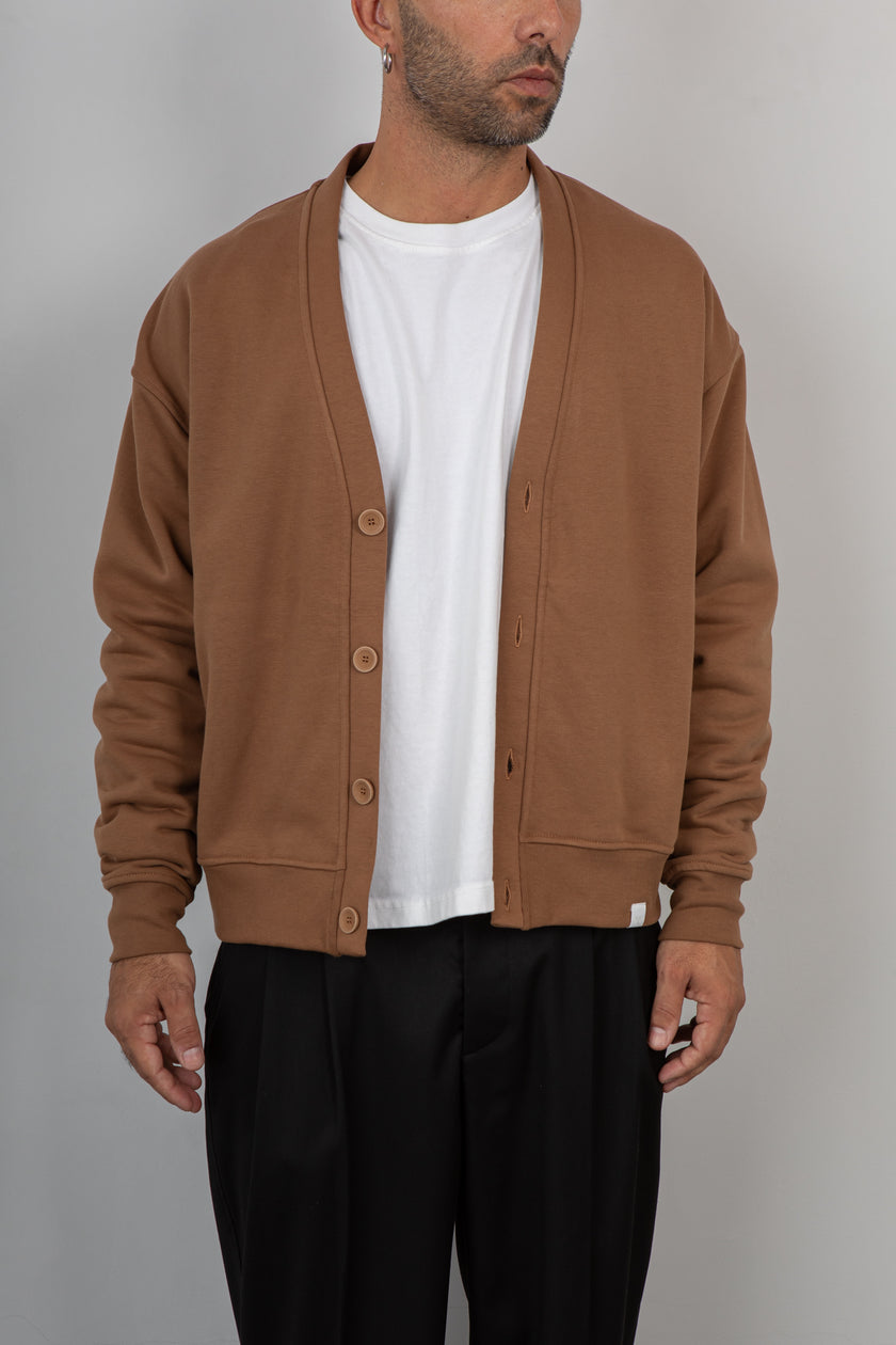 Cardigan in felpa WOC - SAN FRANCISCO CARAMELLO