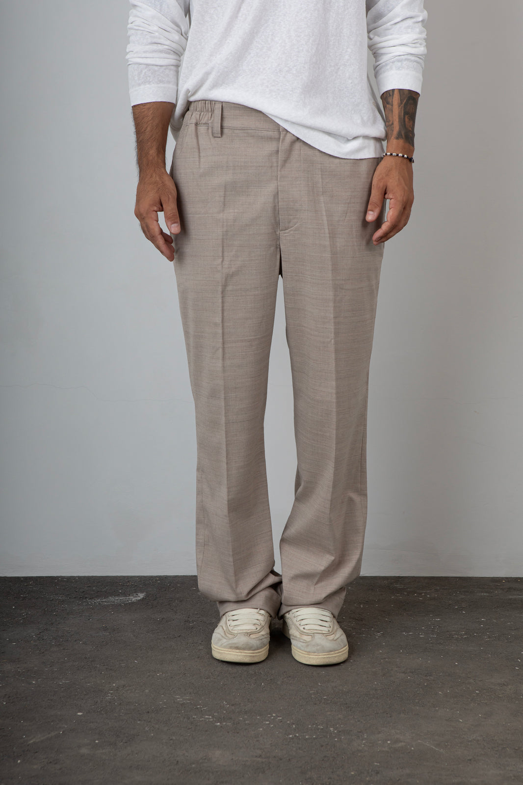 Pantalone fresco lana WOC - MARACAIBO SABBIA