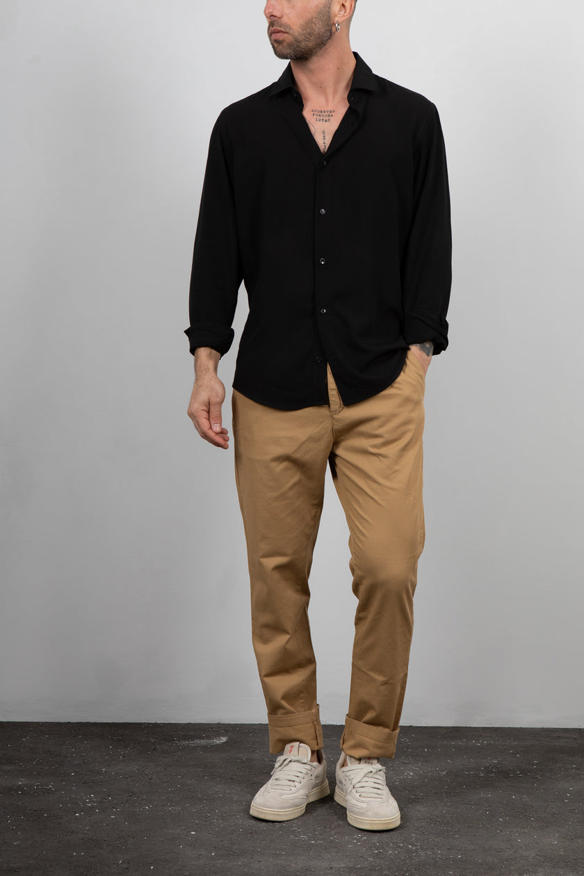 TELAMIRA-VENTURA BLACK shirt 100% VISCOSE 