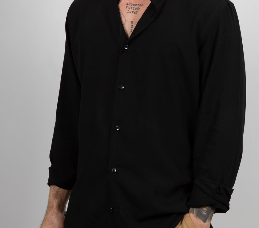 TELAMIRA-VENTURA BLACK shirt 100% VISCOSE 