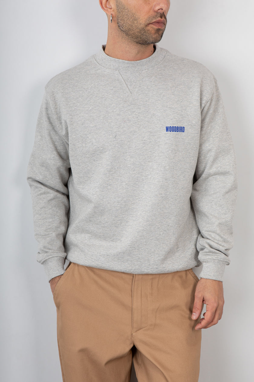 Felpa girocollo WOODBIRD-2616-600 GREY MELANGE